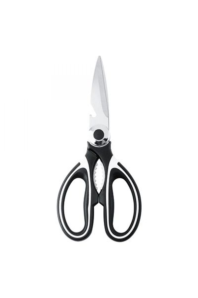 wei inox Kitchen scissors, stainless steel, black, 21 cm