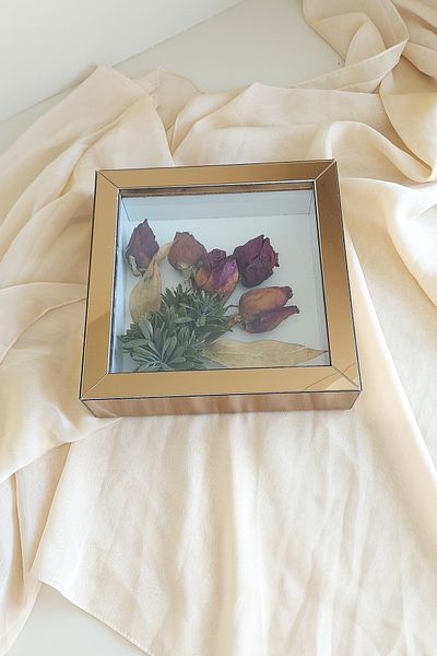 Verda Çerçeve 20X20X5 cm Bronze Plexiglass Covered Memory Frame! New Fashion Flower Memory Frame!