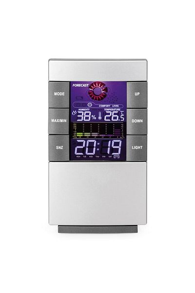 dalimag Desk Clock with 24-Hour Display, Alarm, Thermometer, Hygrometer, and Color Display