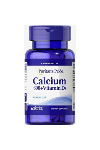 Bayer Puritan's Pride Calcium 600 + Vit D 60s