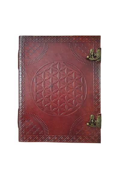 OEM LEATHER JOURNAL | HANDMADE | GRATITUDE JOURNAL "FLOWER OF LIFE" *