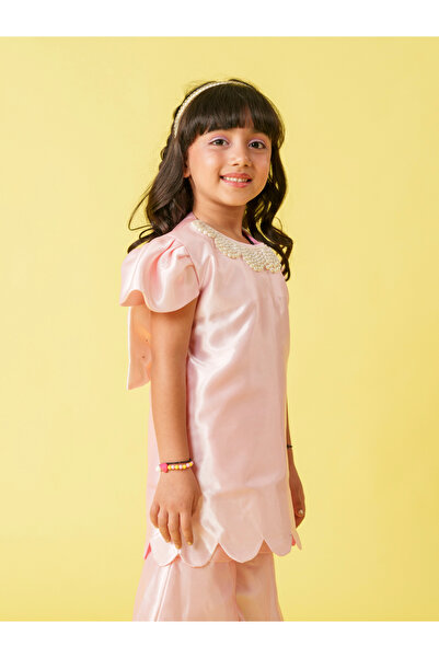 Maithili By Styli Embellished Longline Top and Palazzo Set