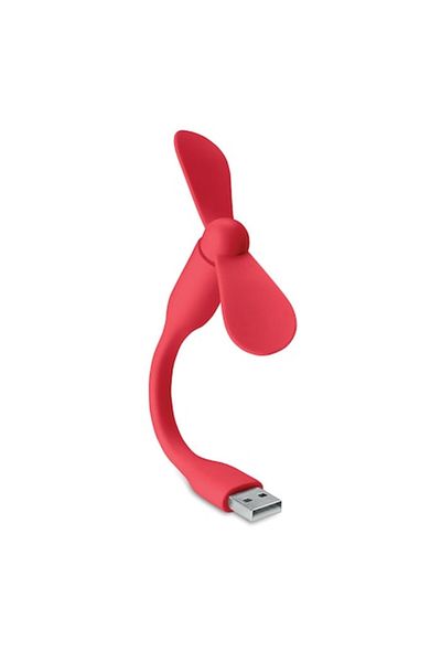 dalimag Ventilator USB, Flexibil, Silicon, Rosu, 9X1.5X14.5 CM,