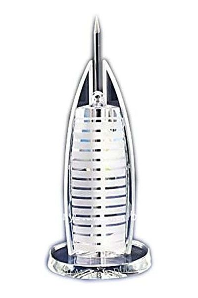 Generic Glass Burj Al Arab, Large 3D Figurine, Brown Tan