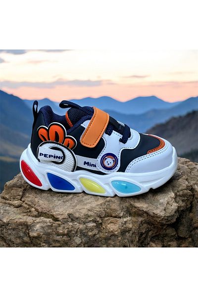 pepino Baby Lace-Up Velcro Figured Light Eva Imported Flexible Sole Orthopedic Seasonal Sports Shoes