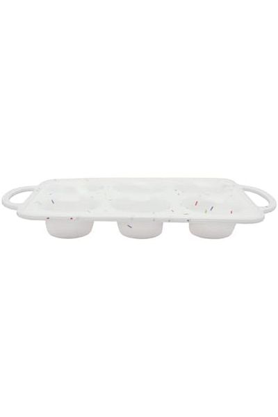 mastergold 6 Cavity Silicone Cake Mold for Baking Cake Cornbread Brownie Muffins Easy Release Use