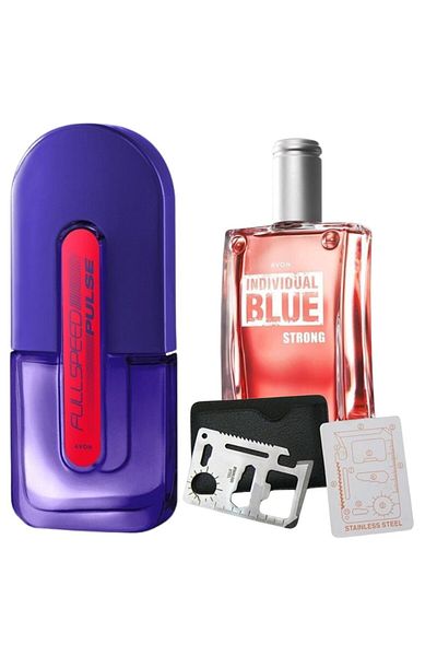 Dactylion Set apa de toaleta Full Speed Pulse 75 ml, Individual Blue Strong 100 ml, card multifunctional