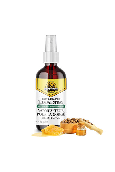 Dutchman's Gold بخاخ العسل والبروبوليس للحلق 30 مل - راحة سريعة المفعول لالته...