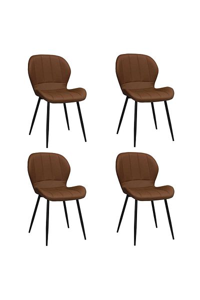ARTA DOOR Set of 4 Topaz Eco-Leather Chairs, Kitchen, Living Room, Bedrooms or Hallways, Upholstered with Leather