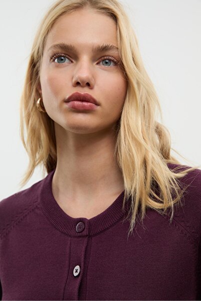 Stradivarius Reglan Kollu Düğmeli Örgü Ceket