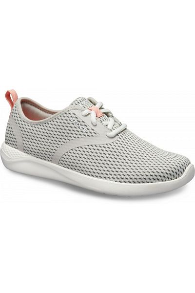 Crocs Women's Literide Mesh Lace Shoes 42-43 Eu - W11 Us Alb - Pearl/white