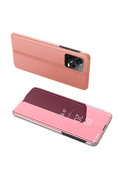 Hurtel Carcasă lucioasă cu clapă pentru Xiaomi Redmi Note 12 5G / Poco X5 Pro 5G, transparentă, roz