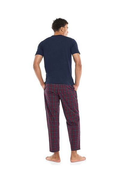 R&B Navy Blue MNW- KNITTED TEE WOVEN PANT-S-XXL