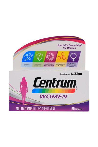 Bayer Centrum Women A To Zinc Multivitamin Tablets 60's Bottle