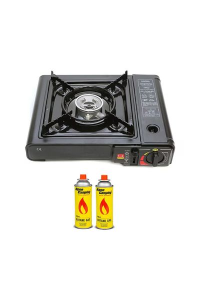 COBI SMART® Portable camping stove, piezo ignition, includes 2 400 ml gas reserves - COBI SMART®