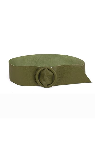 OEM Khaki women's leather belt