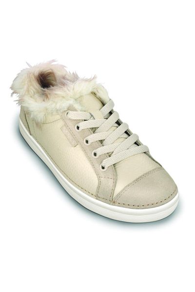 Crocs Pantofi cu șireturi Hover pentru femei, din blană, 36-37 Eu - W6 Us Bej - Stucco/oyster