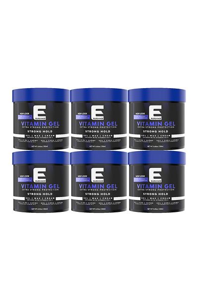Elegance E-Series Vitamin Gel – Blue, 250ml (Pack of 6) – Pro-VB-5, Flake-Free Shine & Volume
