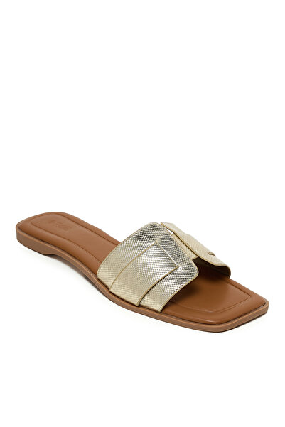 R&B Gold WoMen's's Textured Flat Sandals