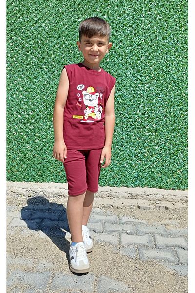 siyalife Boy's Soft Textured Compact Fabric Sleeveless Summer T-Shirt and Shorts Set