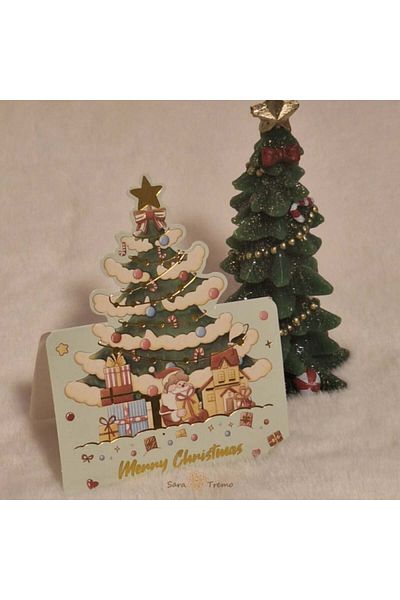 saratremo Christmas Greeting Card – Special Edition with Festive Cut-Outs