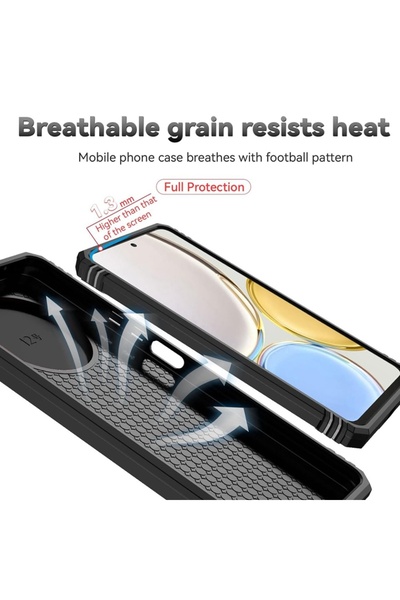 SKYDDAR INNOVATION Θήκη για Honor Magic6 Lite, CamShield, μαγνητικό δαχτυλίδι, σετ αυτοκόλλητων, Χρυσό