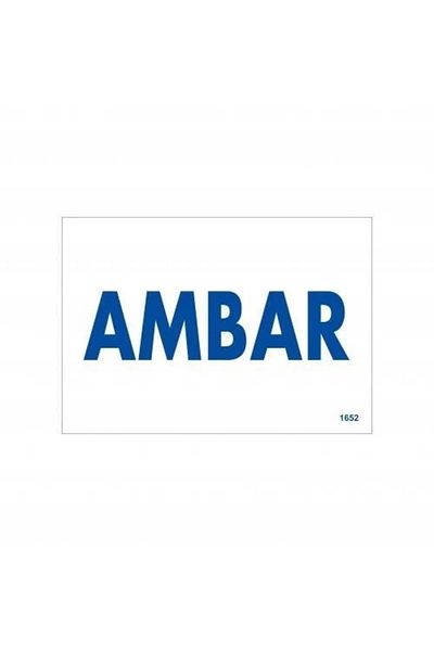 PRATİKOBA Amabar Warning Sign 17.5x25 CODE:1652