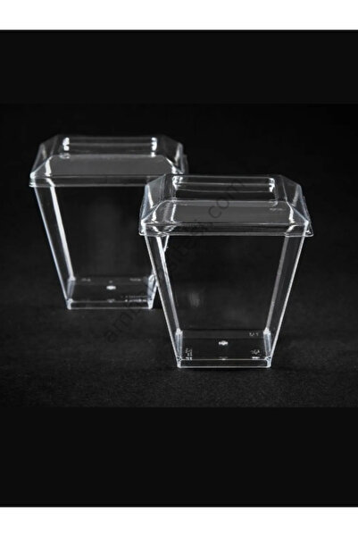 MEZ-PACK PRİZMA KASE 30 ADET KAPAKLI 200 CC KUBİK MAGNOLYA KASE