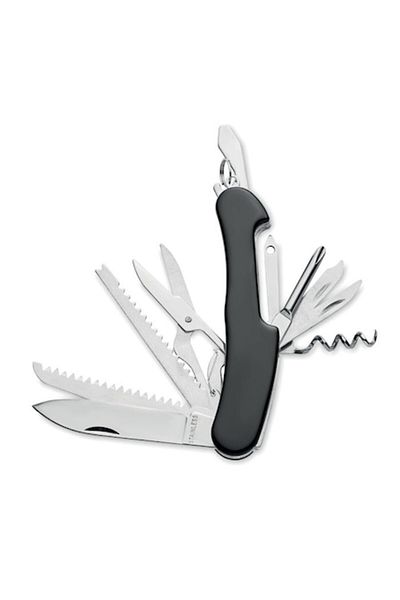 dalimag Multifunctional Pocket Knife, Black, Stainless Steel, 11 Functions, 10.5X2X1 cm