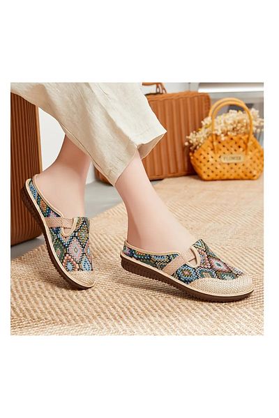 Generic Women's Handmade Bohemian Sandals,Anti-slip&Sweat-resistant Lightweight,for Home,Travel&Beach