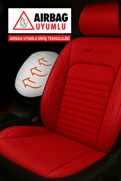 GM-DESIGN Istanbul Series Leather Universal Car Seat Cover - 5 Seats Full Set