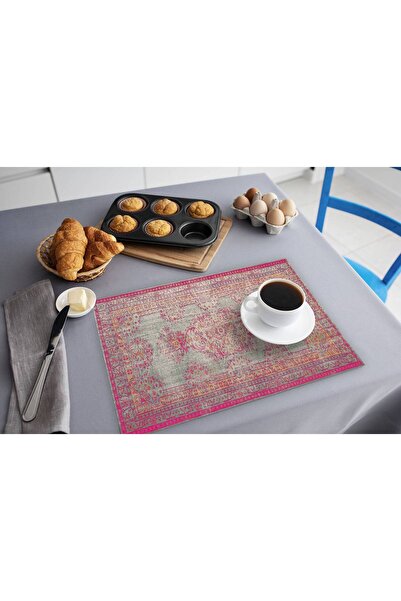 TURKISHRUG KINGDOM Colorful Patterned Polyester Supla Vintage Rectangle