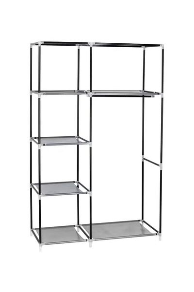 rexa Portable Wardrobe Organizer Grey 110x175x45centimeter