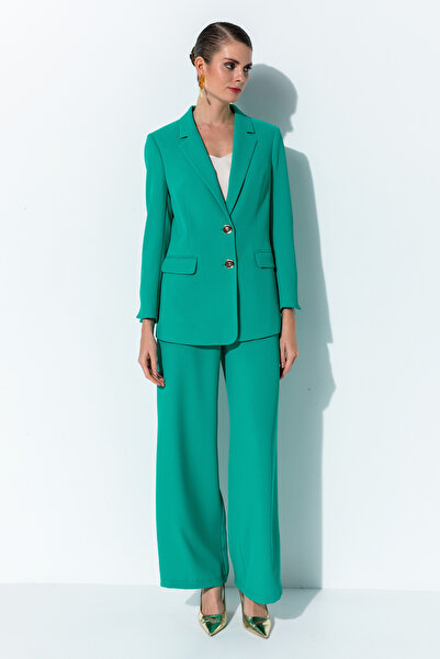 Miss Lilium Düğme Detaylı Ceket Pantolon Takımı