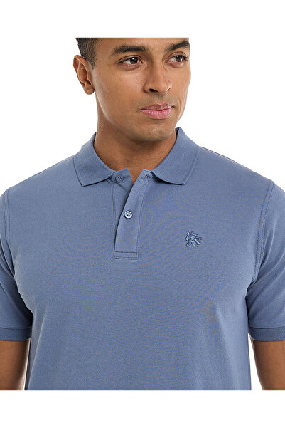 R&B Solid Polo T-Shirt with Short Sleeves