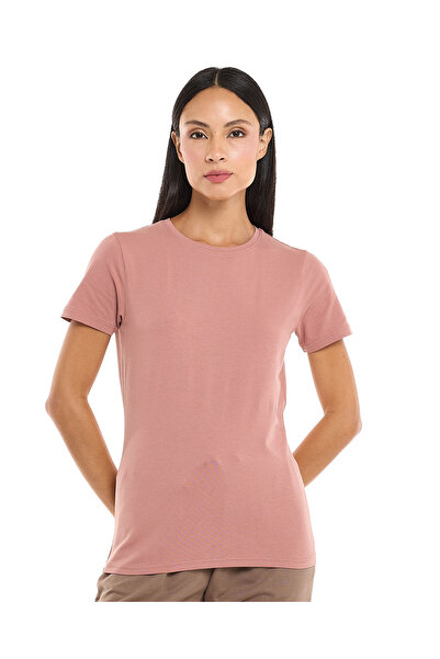 R&B Dusty Rose LADIES BASIC ROUND NECK SOLID TEE 8-18