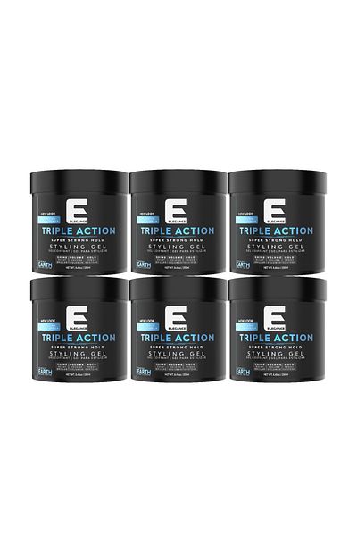 Elegance E-Series Earth Triple Action Styling Gel, 250ml (Pack of 6)