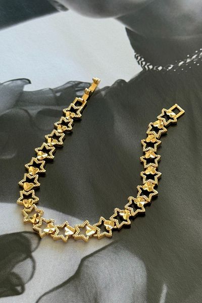 Trendy Butik سوار Xuping Star Row على شكل قلب
