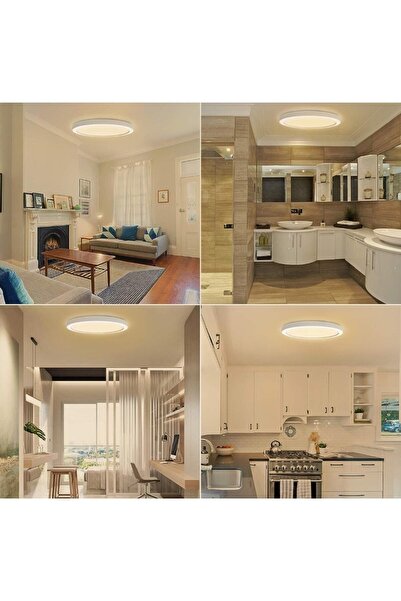 DEKORANLA Modern 24W Ledli Metal Aydınlatma 3200K Gün Işığı Banyo Balkon Wc I...