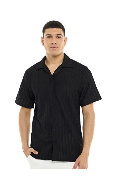 R&B قميص MYF SS محبوك أسود - S-XXL