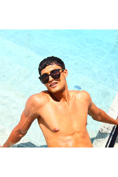 ZAAS نظارات شمسية كلاسيكية مربعة سوداء - حماية من الأشعة فوق البنفسجية 400