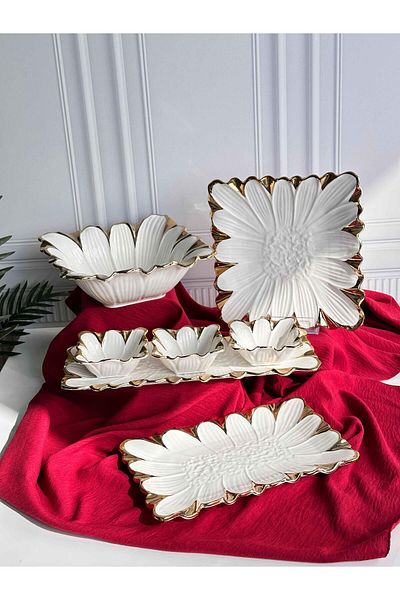 ROSSEV Flora Gold Service Presentation Set 7 Pieces