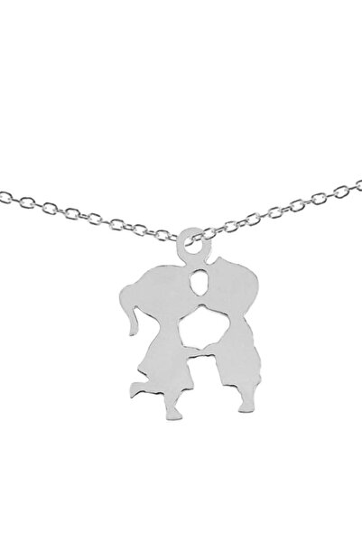 dalimag Brățară din argint 925, pandantiv cu fetiță și băiat, 19 cm