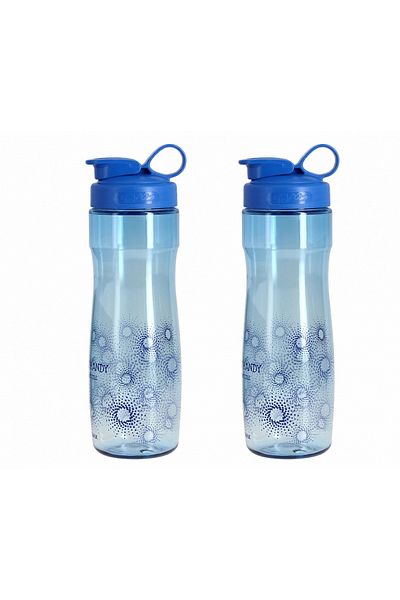 komax Set of 2 Smart Handy Water Bottle Sports Gym Travelling 600ML Made in Korea Blue