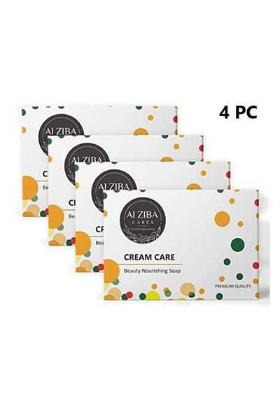Alziba cares Cream Care Skin Nourishing Beauty Soap - 100 gm X 4 PC