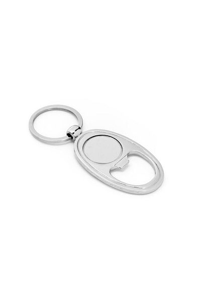 dalimag Keychain with Bottle Opener and Carabiner, 40 x 70, Metal, Silver,