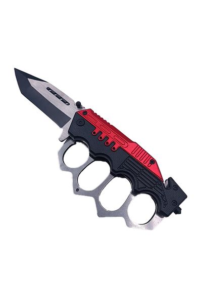 dalimag Manual Opening Dagger Knife with Belt Holder, Window Breaker, Plastic Handle, 23 cm,