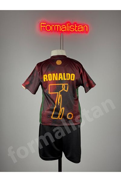 Quaxram PORTUGALIA RONÂLDO SET DE 4 tricouri de fotbal pentru copii