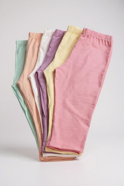 Katmirra Cotton Girl's Pastel Color Capri Leggings -Tutku Underwear and Dondeza Bayii