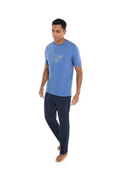 R&B Printed Pyjama Pants with Drawstring Waist